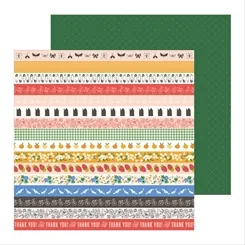 [OUTLET] Papel Scrapbook Dupla Face - Along the Way - Barrados - Toke e Crie